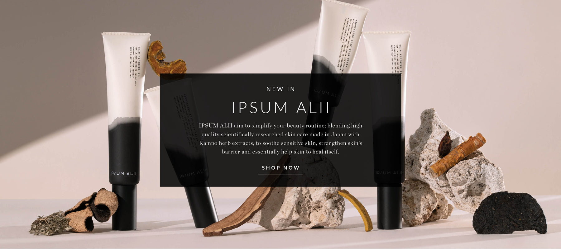 Shop the IPSUM ALII skincare collection made in Japan - a description of ingredients and brand philosophy